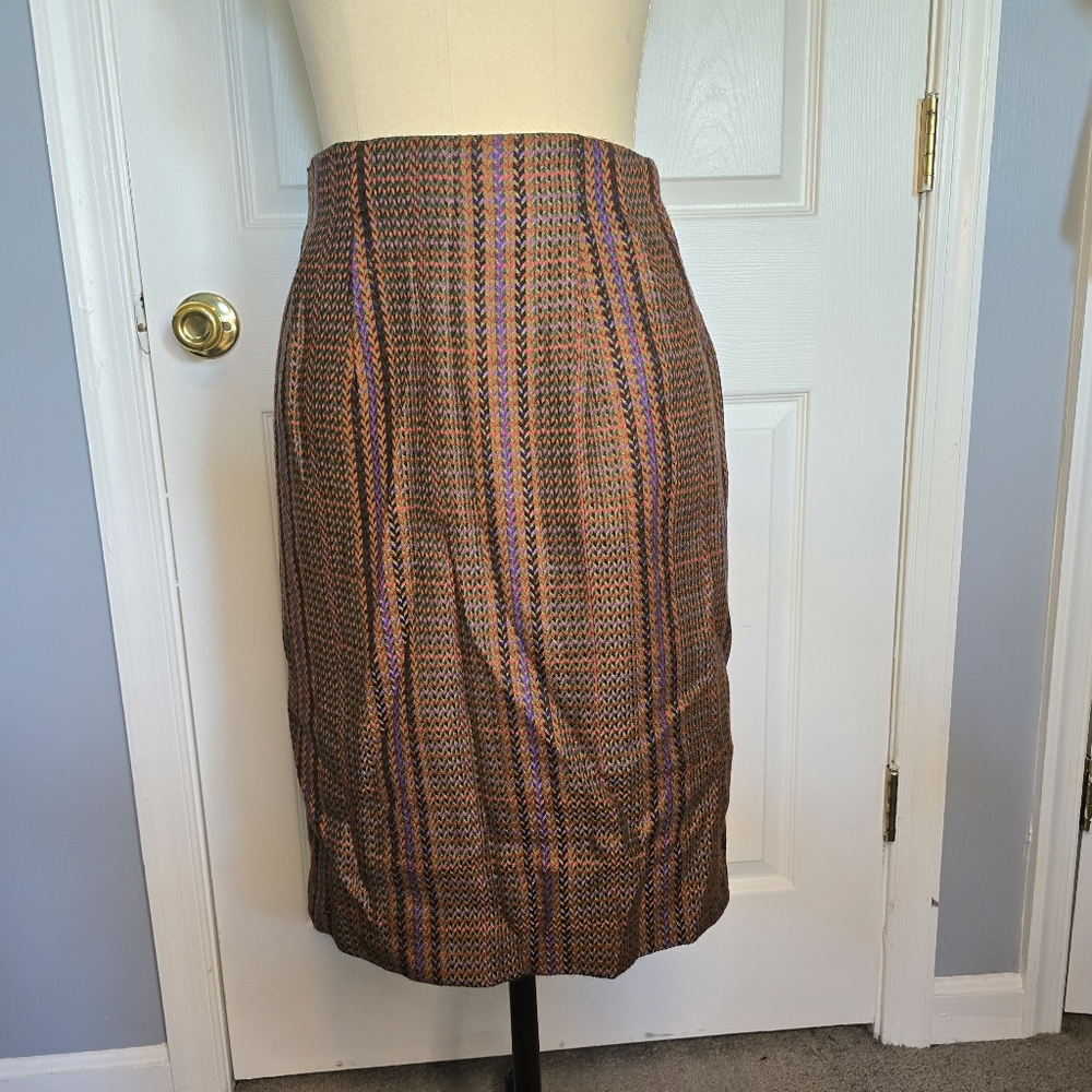 Toby Plaid Wool Pencil Skirt